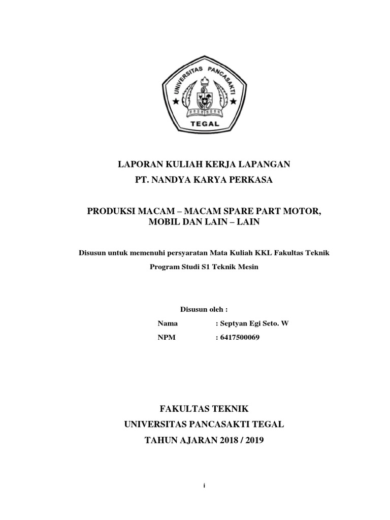 Detail Contoh Laporan Kuliah Nomer 36