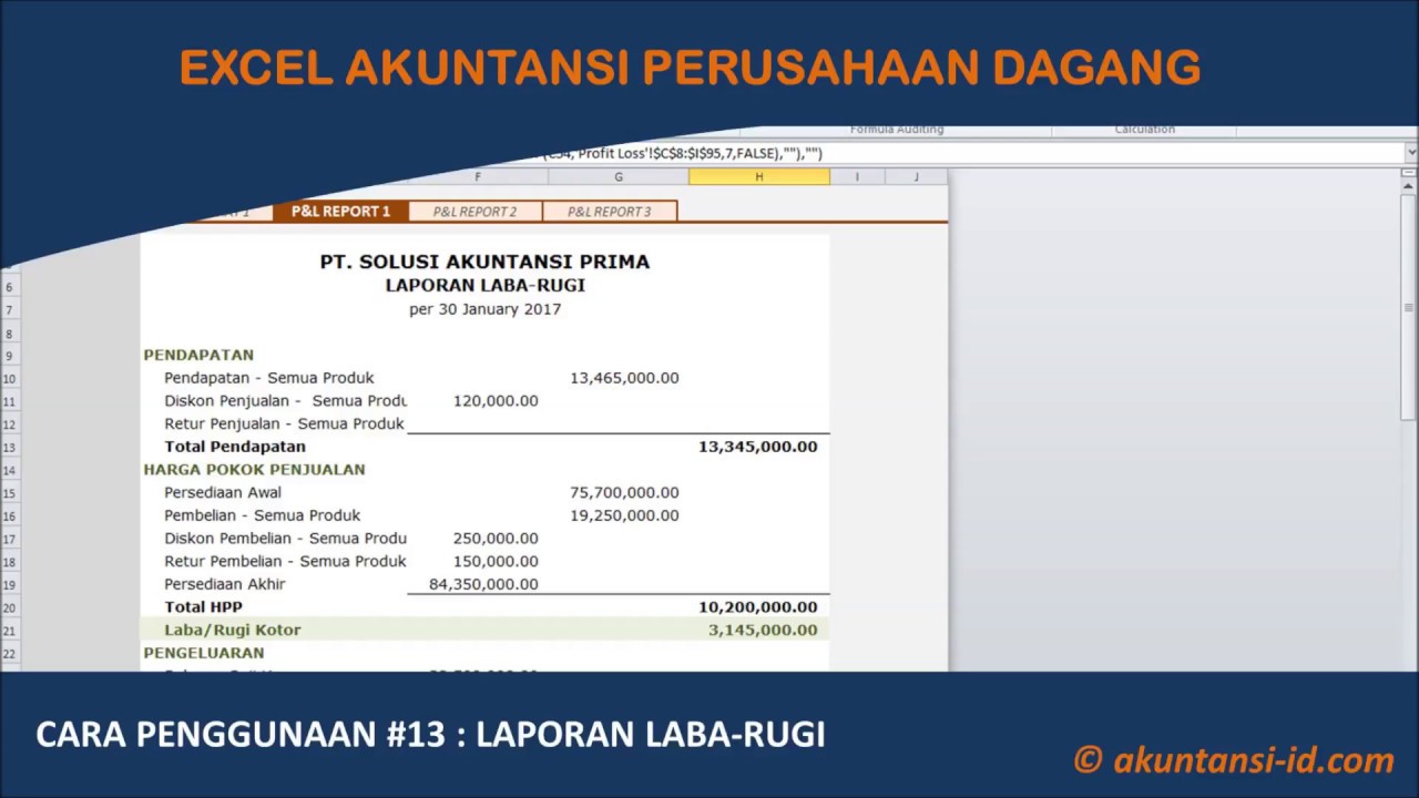 Detail Contoh Laporan Laba Rugi Perusahaan Dagang Nomer 36