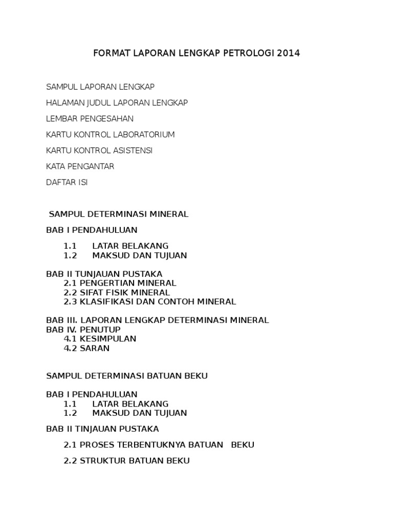 Detail Contoh Laporan Lengkap Nomer 5