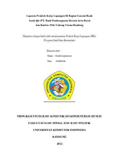 Detail Contoh Laporan Magang Di Bank Koleksi Nomer 19