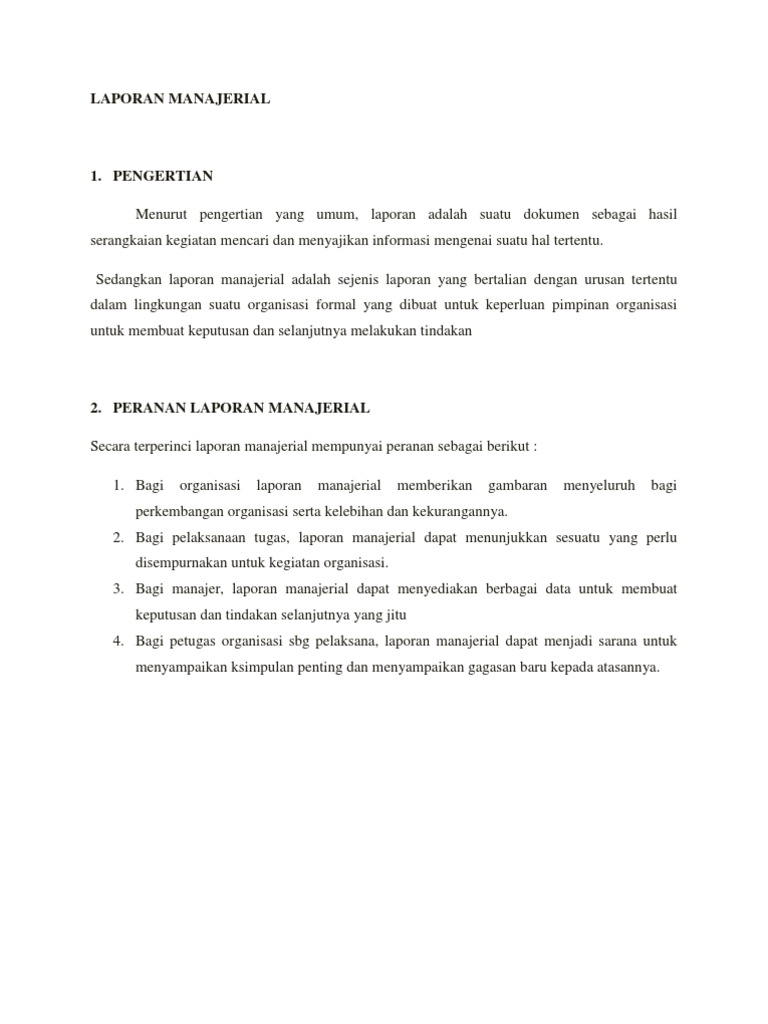 Contoh Laporan Manajerial - KibrisPDR