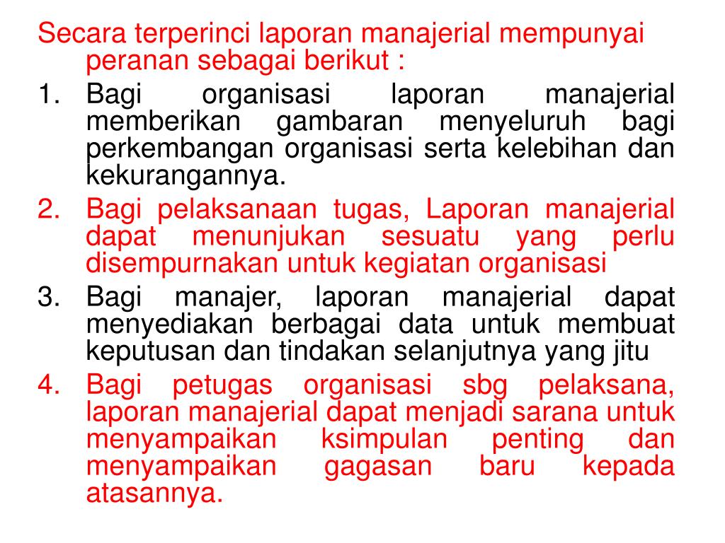 Detail Contoh Laporan Manajerial Nomer 14