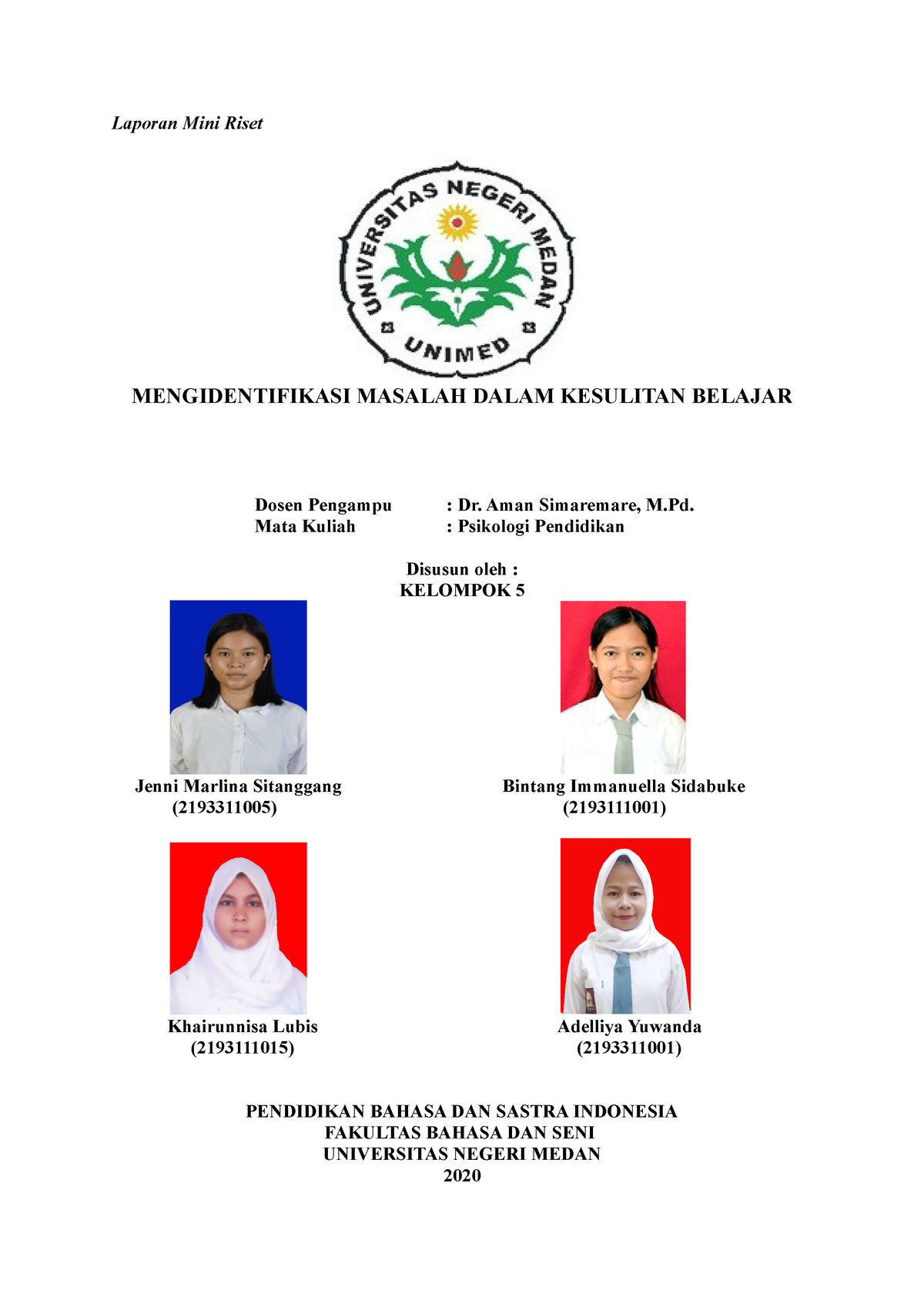 Contoh Laporan Mini Riset - KibrisPDR