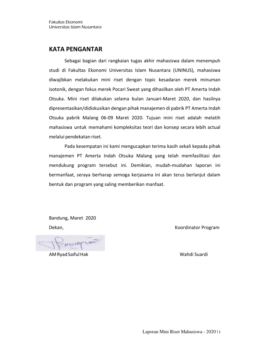 Detail Contoh Laporan Mini Riset Nomer 24