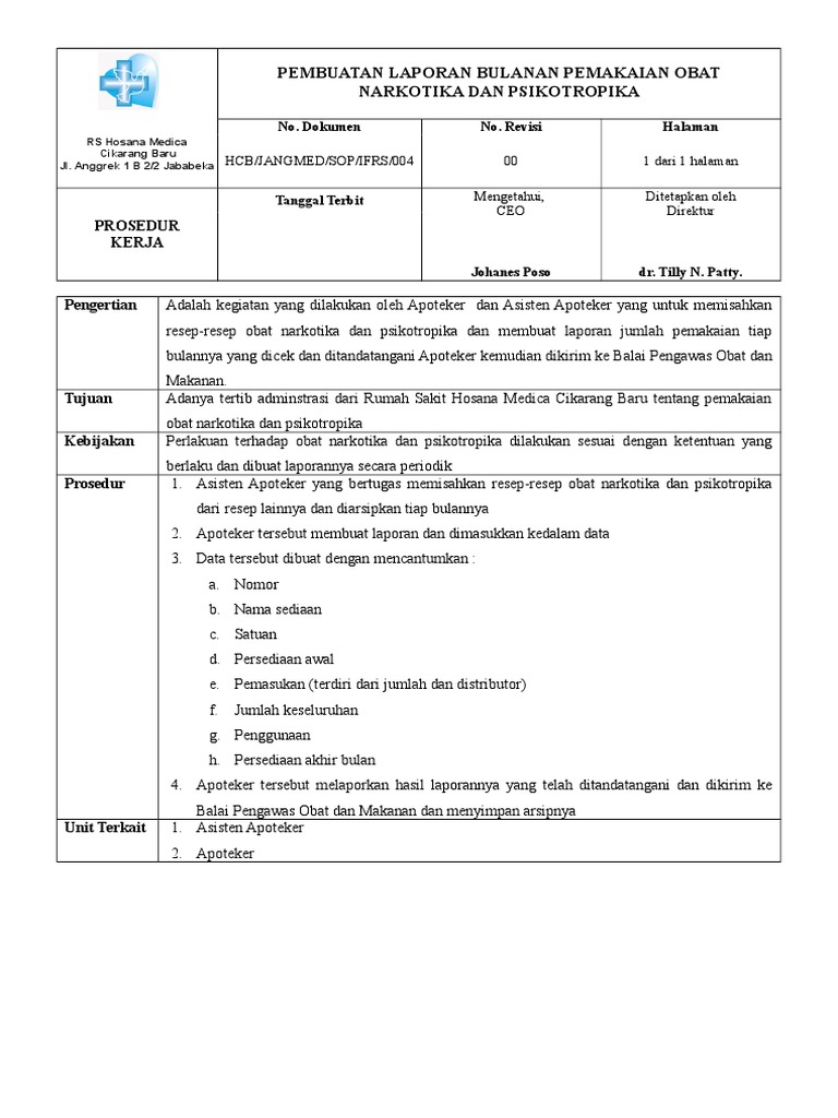 Detail Contoh Laporan Narkotika Dan Psikotropika Nomer 8
