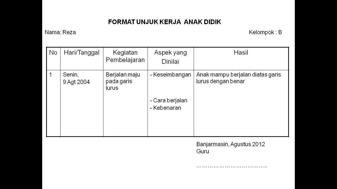 Contoh Laporan Observasi Anak Usia Dini - 52+ Koleksi Gambar