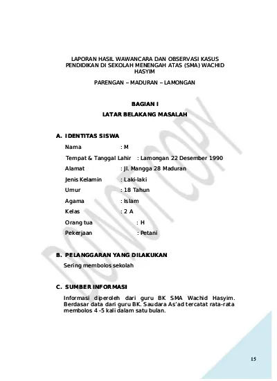 Detail Contoh Laporan Observasi Sekolah Dasar Nomer 16