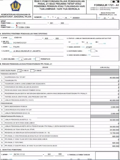 Detail Contoh Laporan Pajak Nomer 49