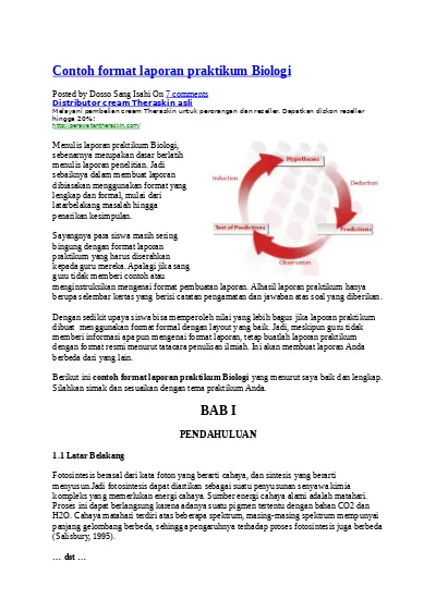Detail Contoh Laporan Penelitian Biologi Koleksi Nomer 18