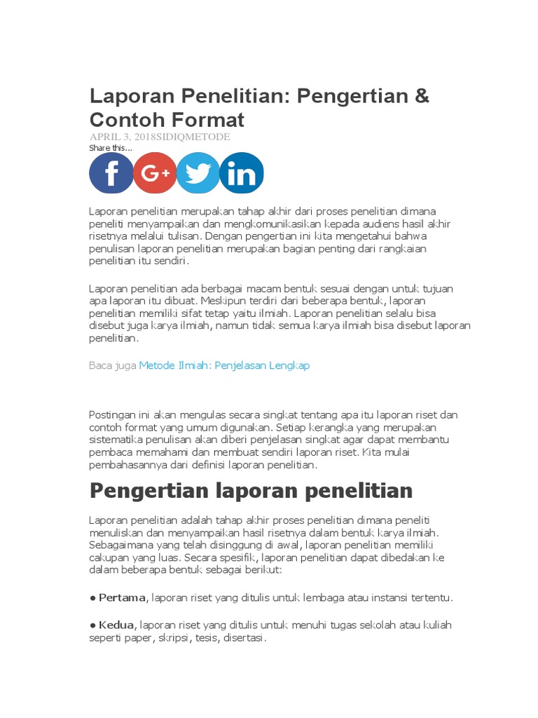 Detail Contoh Laporan Penelitian Ilmiah Nomer 38