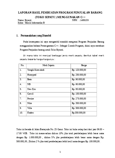 Detail Contoh Laporan Penjualan Barang Nomer 31