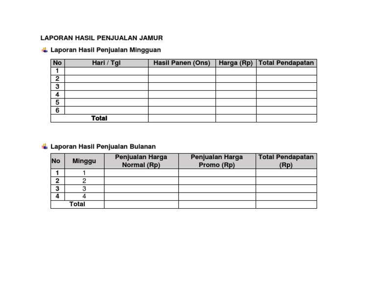 Detail Contoh Laporan Penjualan Bulanan Nomer 46