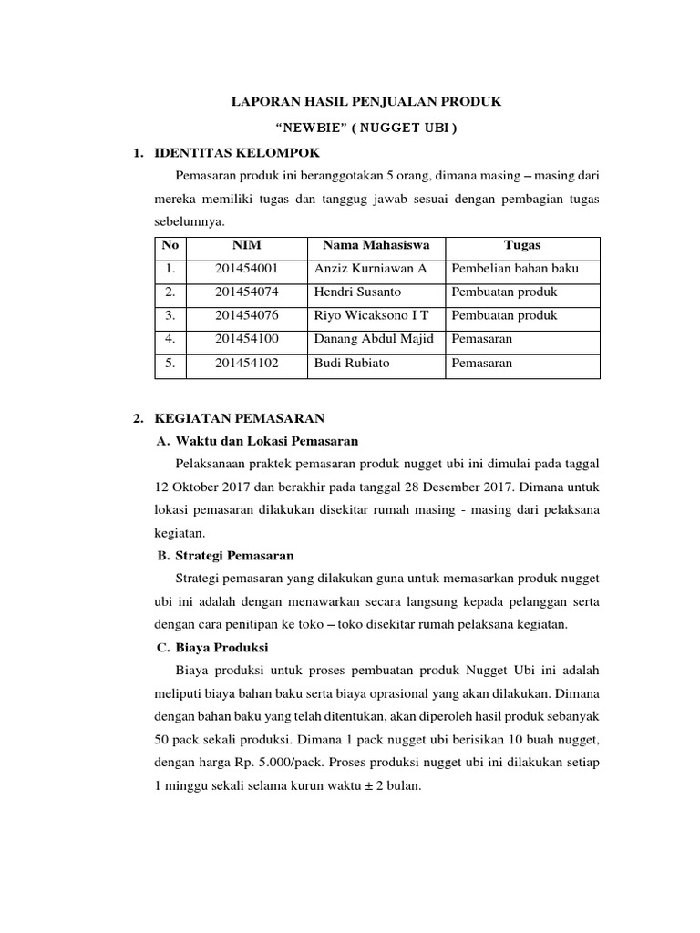 Detail Contoh Laporan Penjualan Produk Nomer 36