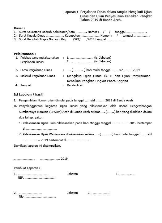 Detail Contoh Laporan Perjalanan Dinas Nomer 29