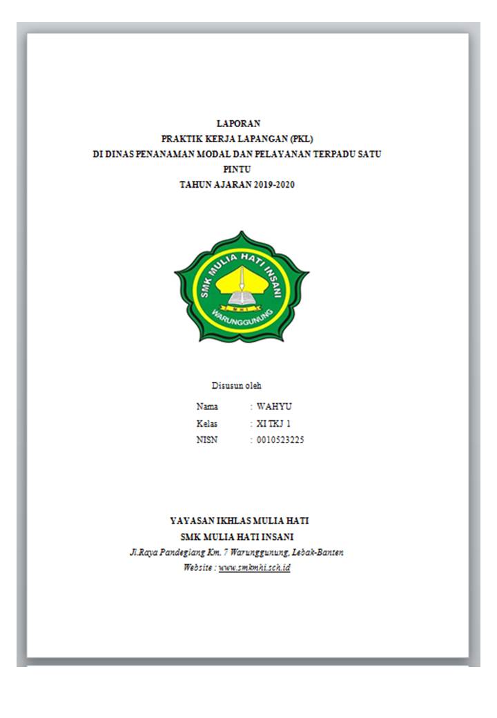 Detail Contoh Laporan Pkl Mahasiswa Nomer 17