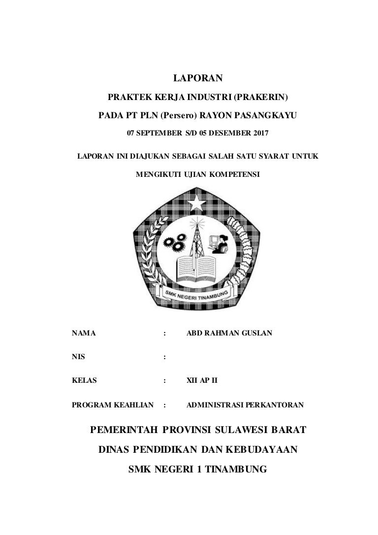 Contoh Laporan Pkl Smk Administrasi Perkantoran - KibrisPDR