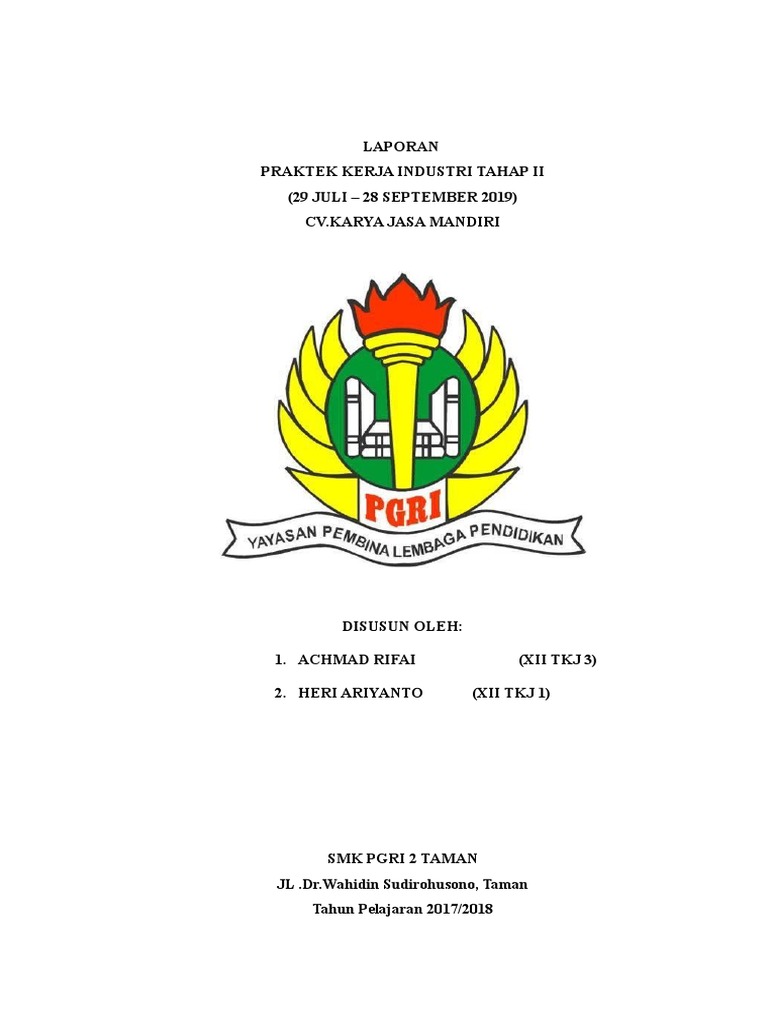 Detail Contoh Laporan Pkl Tkj Nomer 51