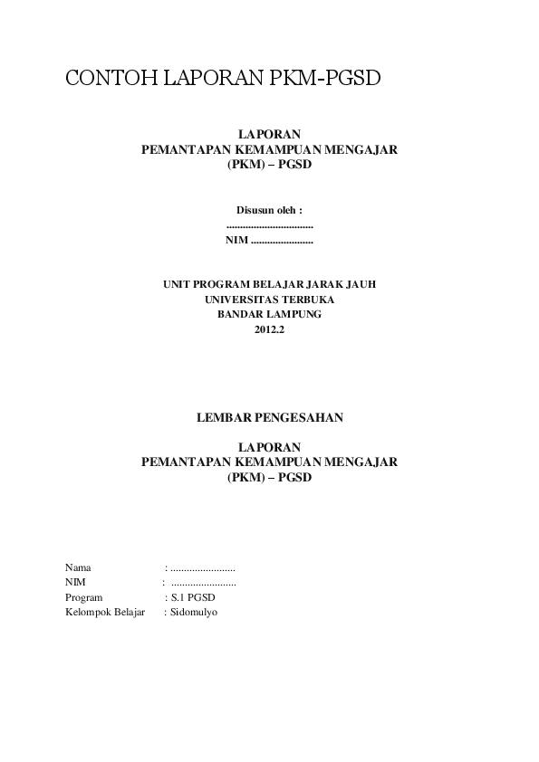 Detail Contoh Laporan Pkm Paud Nomer 26
