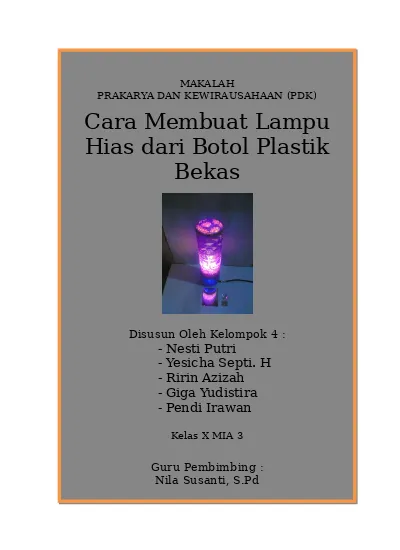 Detail Contoh Laporan Prakarya Nomer 14