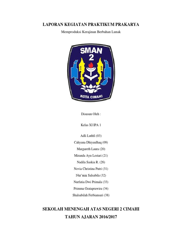 Detail Contoh Laporan Prakarya Nomer 25