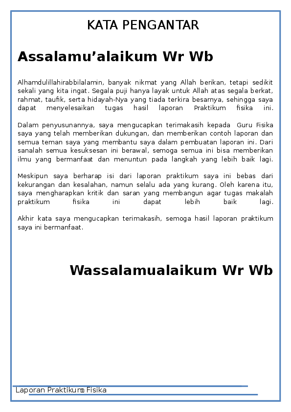 Detail Contoh Laporan Praktikum Fisika Nomer 17