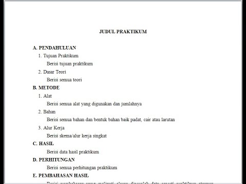 Detail Contoh Laporan Praktikum Kimia Nomer 17