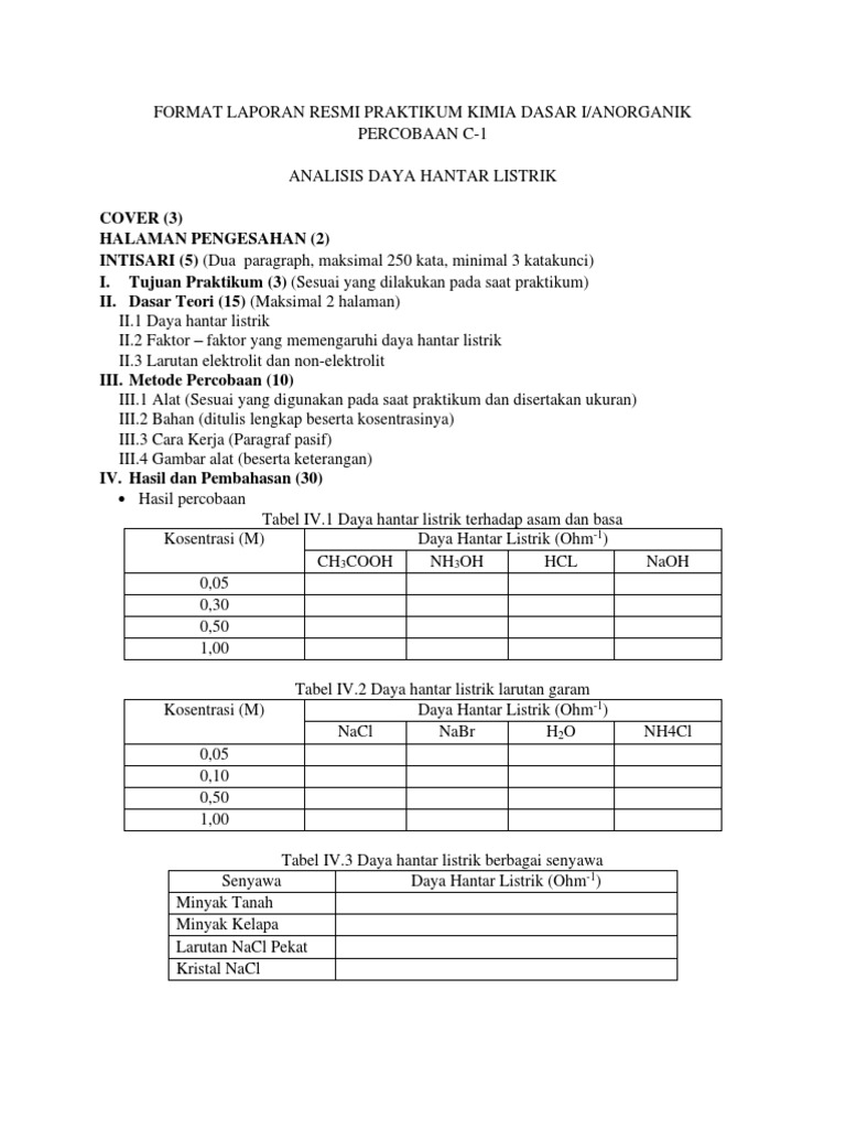 Detail Contoh Laporan Praktikum Kimia Nomer 58