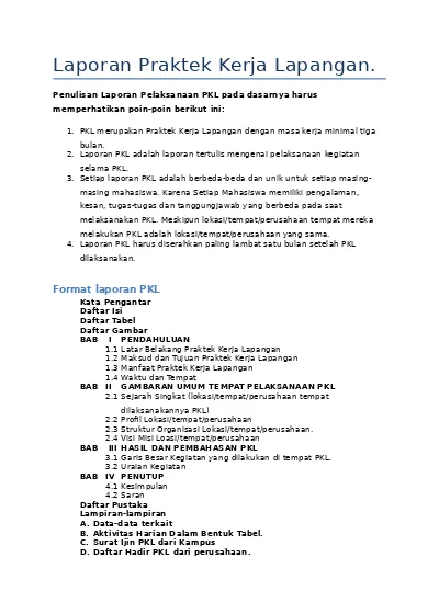Detail Contoh Laporan Project Work Nomer 49