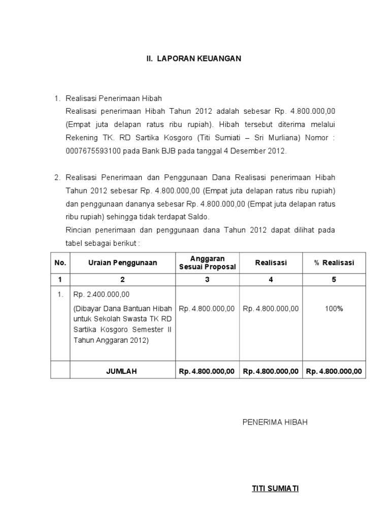 Detail Contoh Laporan Proposal Nomer 3