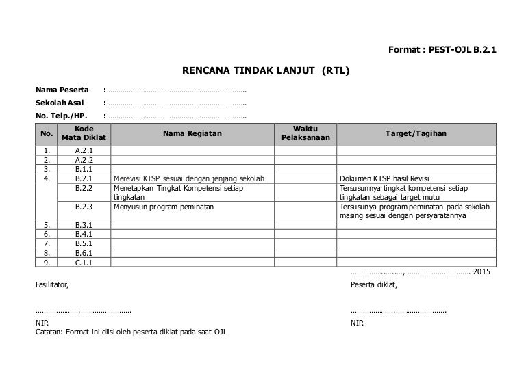 Detail Contoh Laporan Rtl Diklat Guru Nomer 40