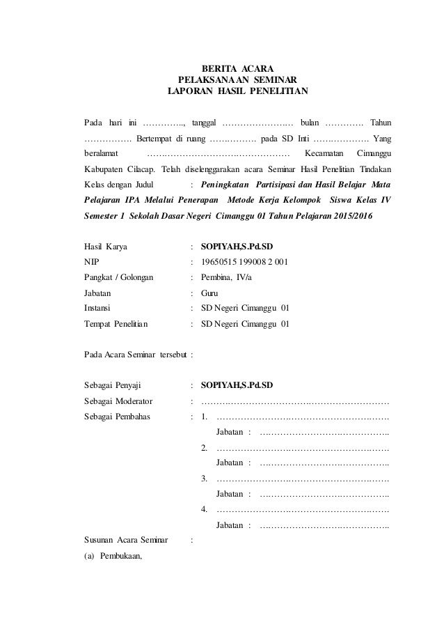 Detail Contoh Laporan Seminar Nomer 25