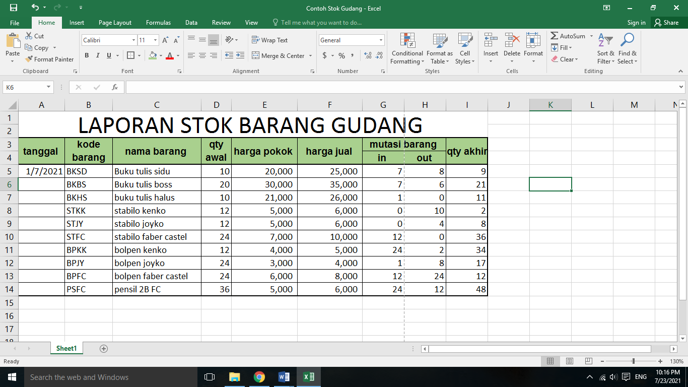 Detail Contoh Laporan Stok Barang Gudang Nomer 10