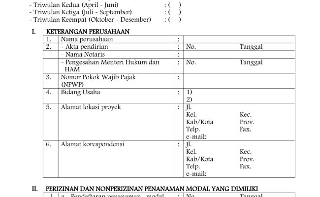 Detail Contoh Laporan Triwulan Nomer 38