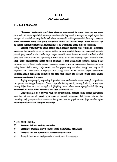 Detail Contoh Laporan Usaha Makanan Nomer 14