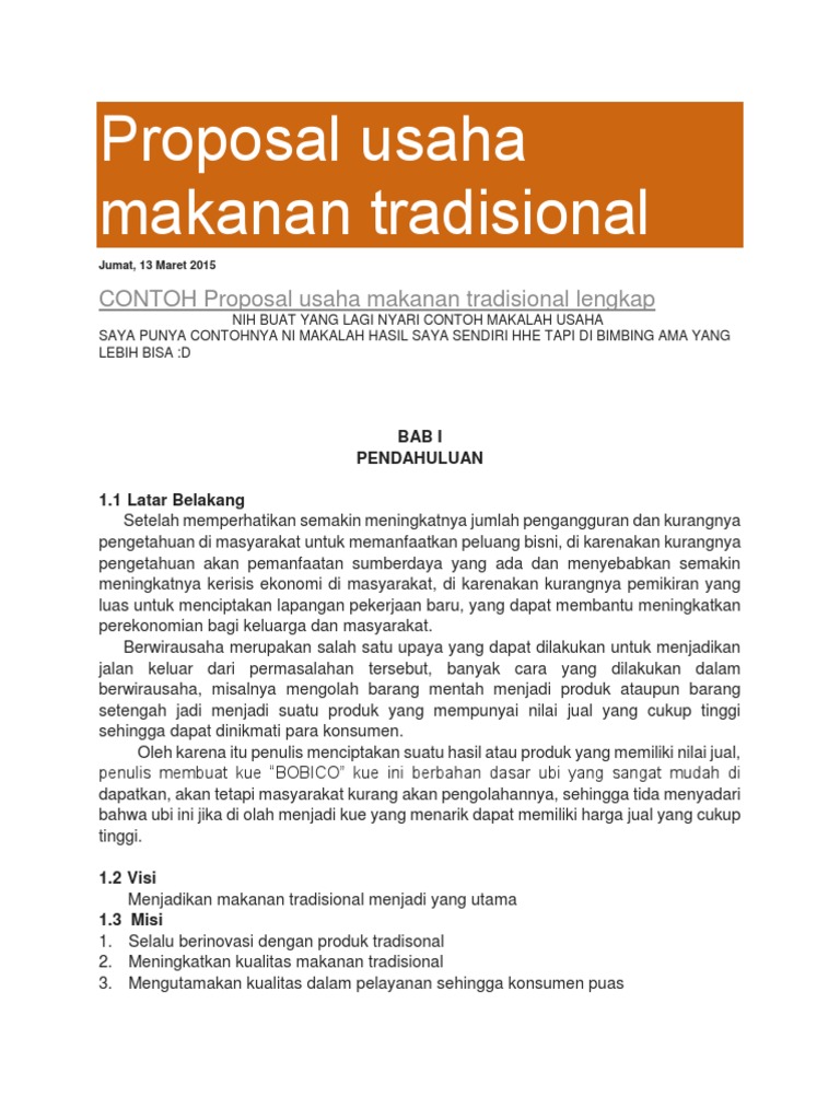 Detail Contoh Laporan Usaha Makanan Nomer 28