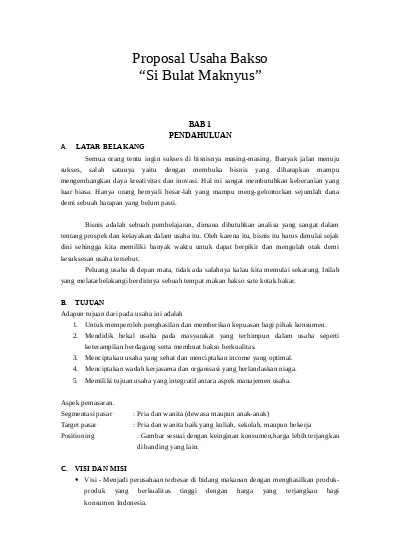 Detail Contoh Latar Belakang Proposal Usaha Nomer 34