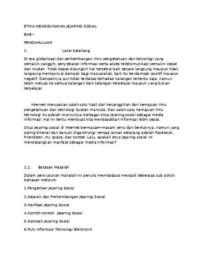 Detail Contoh Latar Sosial Nomer 54