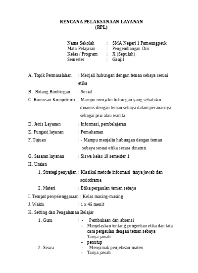 Detail Contoh Layanan Orientasi Nomer 28