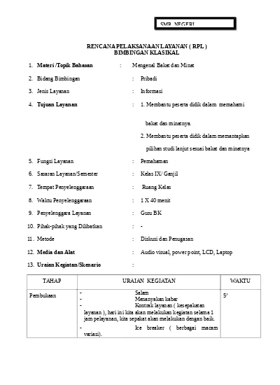 Detail Contoh Layanan Orientasi Nomer 36