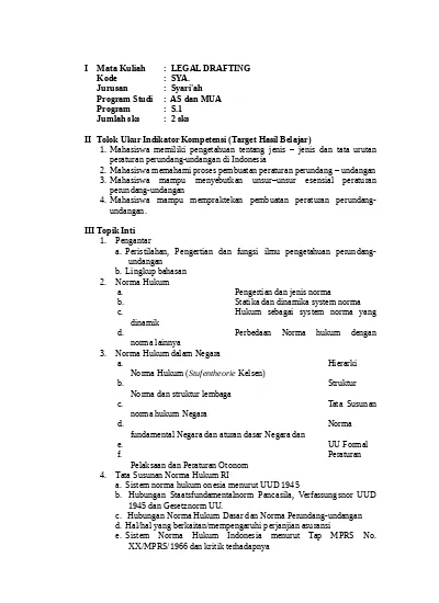 Detail Contoh Legal Drafting Nomer 5