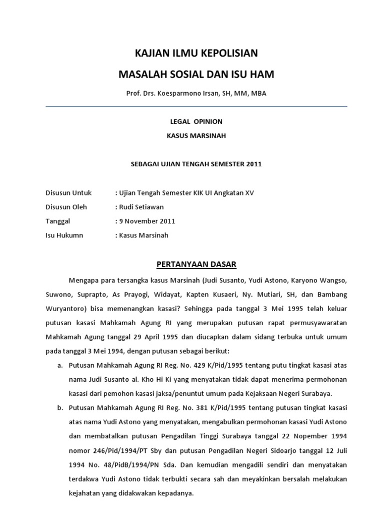 Detail Contoh Legal Opinion Nomer 8
