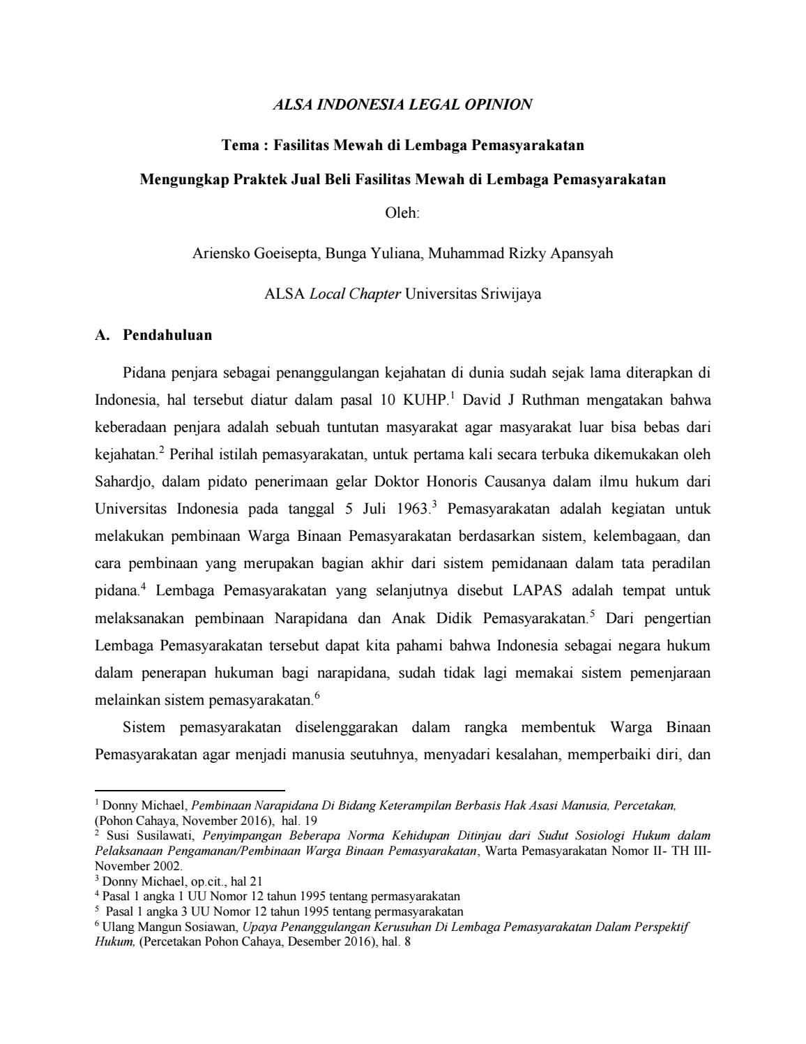 Detail Contoh Legal Opinion Pidana Nomer 9