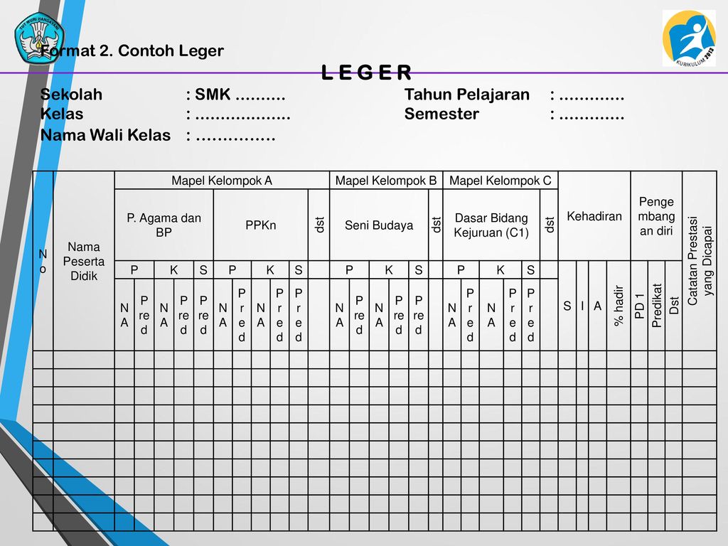 Detail Contoh Leger Nilai Nomer 14