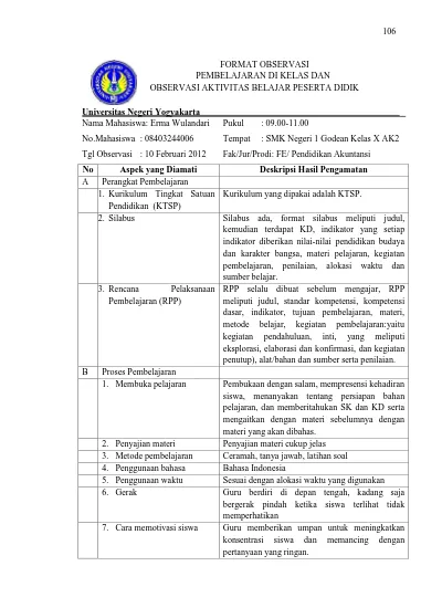 Detail Contoh Lembar Observasi Nomer 26