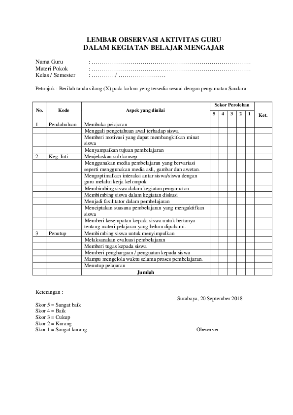 Detail Contoh Lembar Observasi Nomer 36