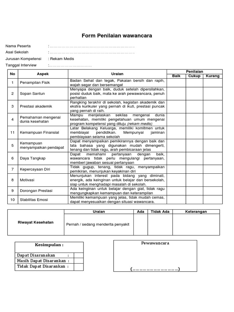 Download Contoh Lembar Penilaian Nomer 55