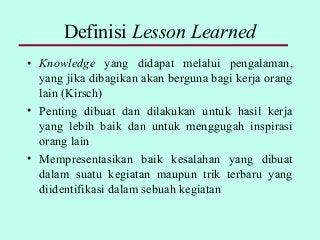 Detail Contoh Lesson Learned Nomer 5