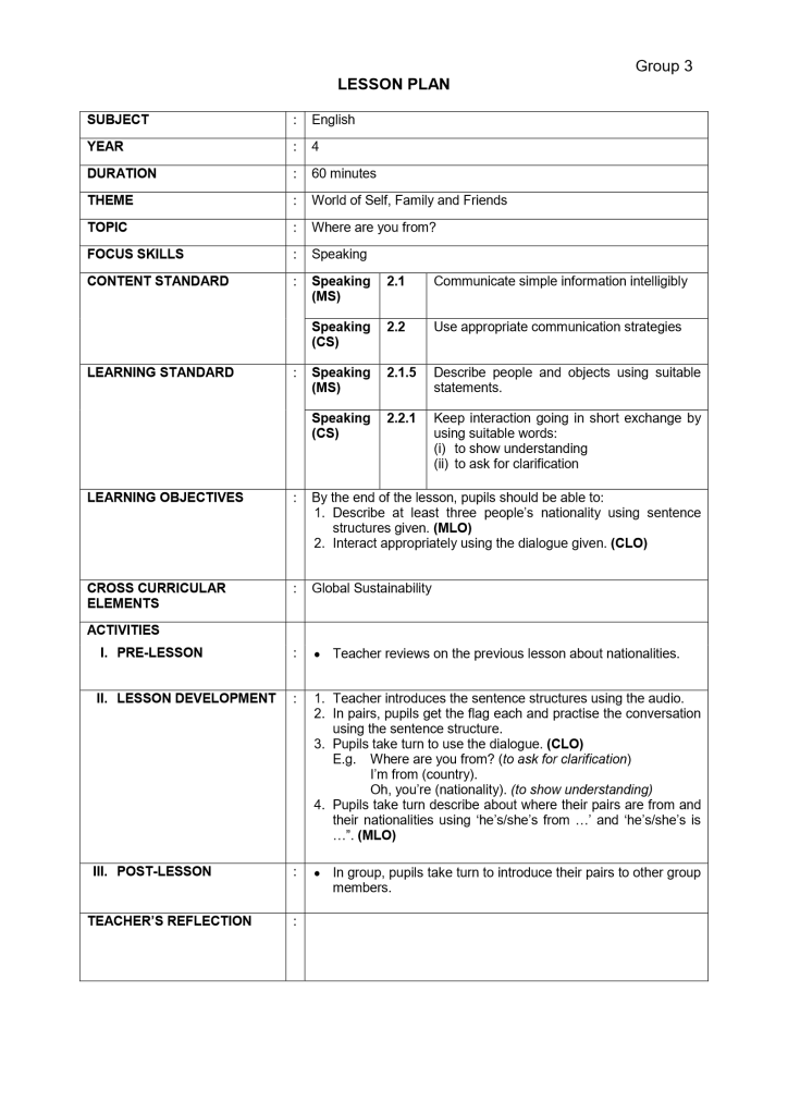 Detail Contoh Lesson Plan Nomer 30