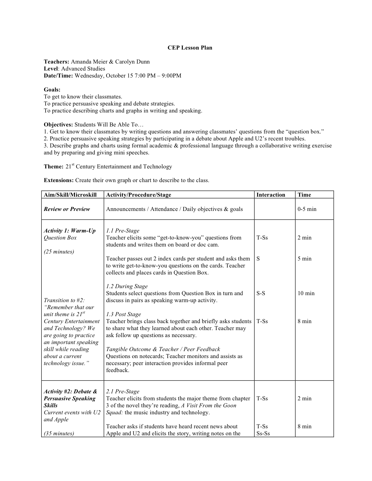 Detail Contoh Lesson Plan Nomer 50