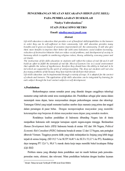 Detail Contoh Life Skill Nomer 45